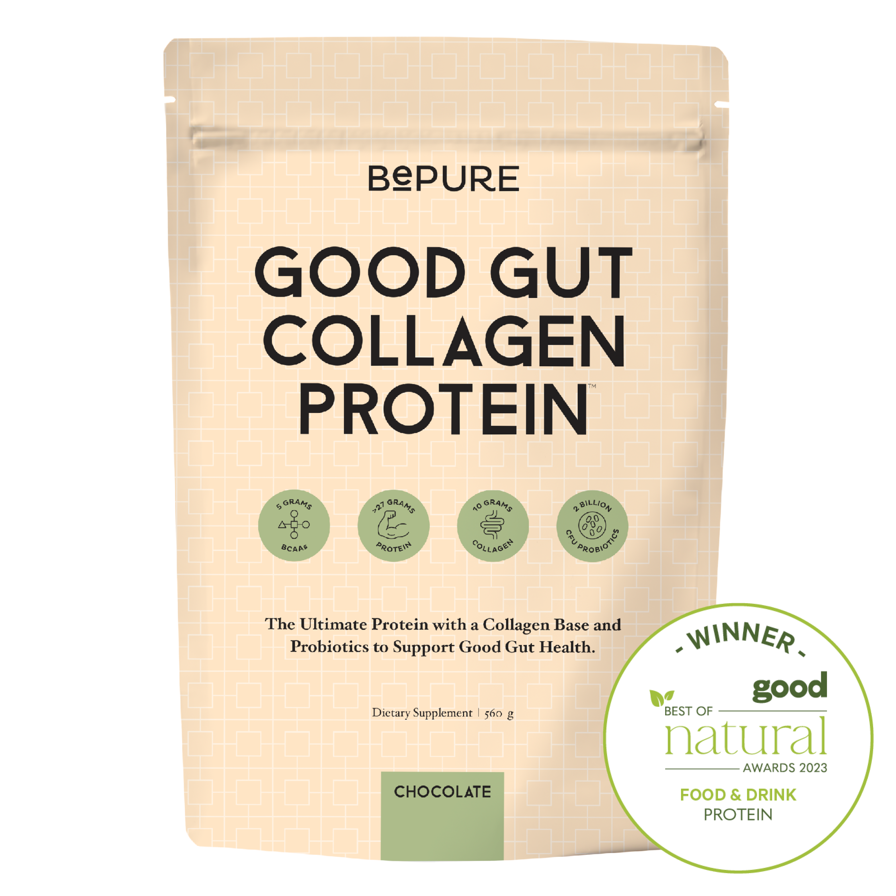 Bepure Good Gut Protein Refill Chocolate 536g